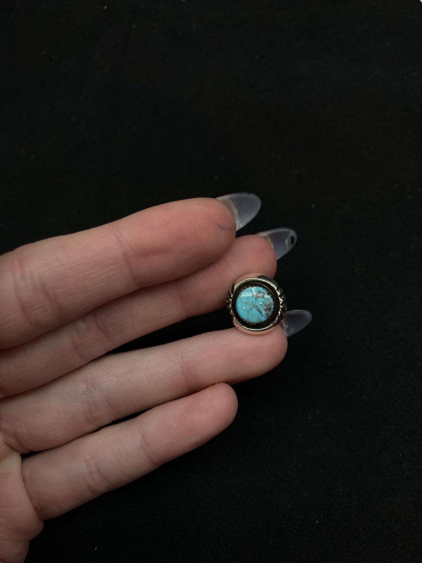 Turquoise Hair Stud by Kimberly Yazzie, Navajo