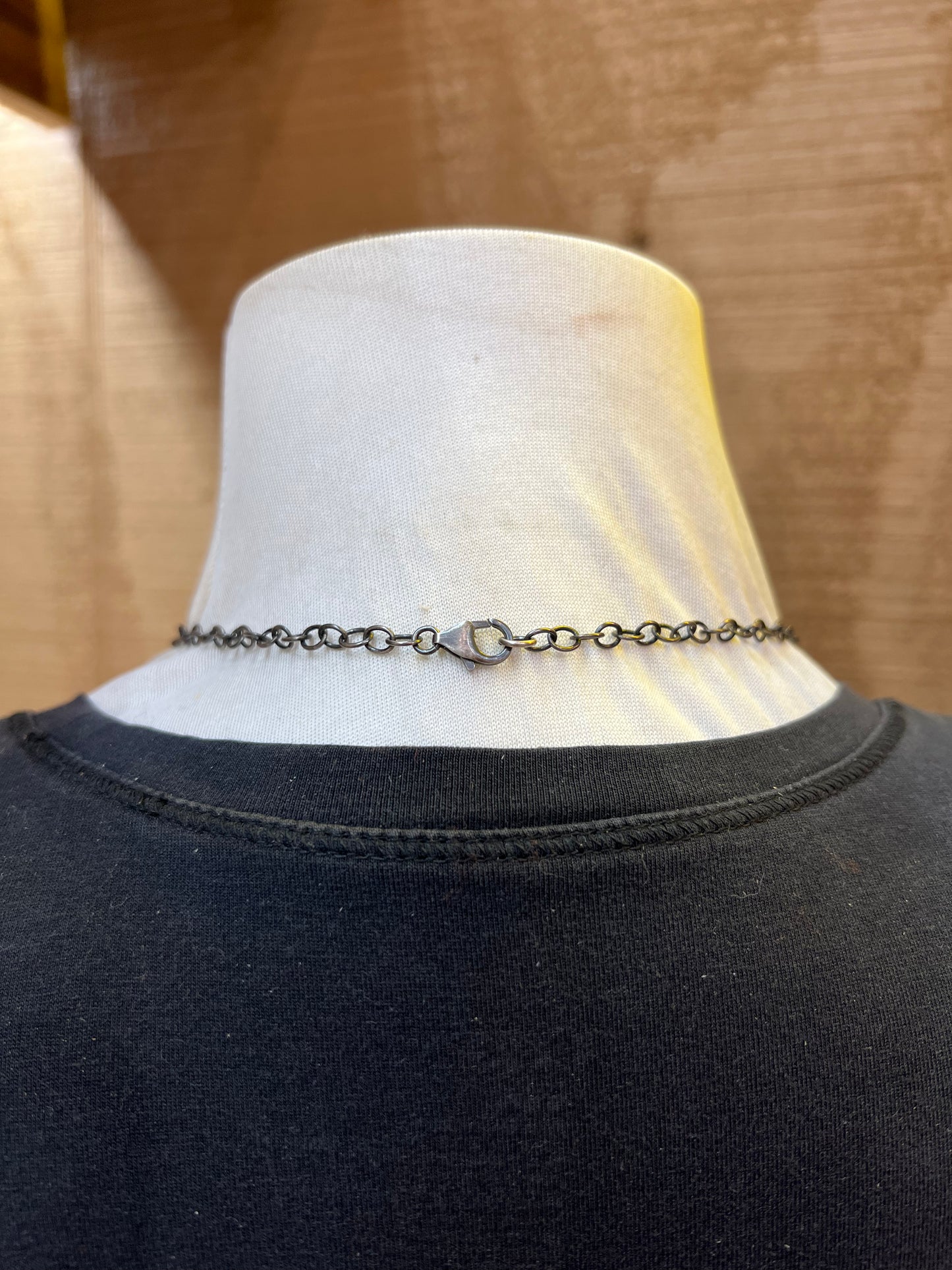 8mm Navajo Pearl and Chain Necklace with Tassel (20” + 3” tassel)