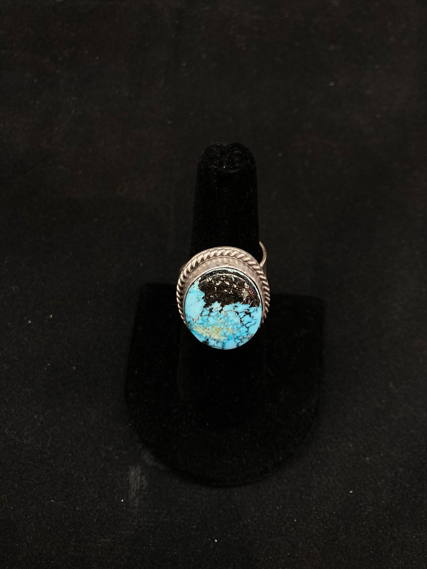 Adjustable Golden Hills Turquoise Ring by John Nelson, Navajo