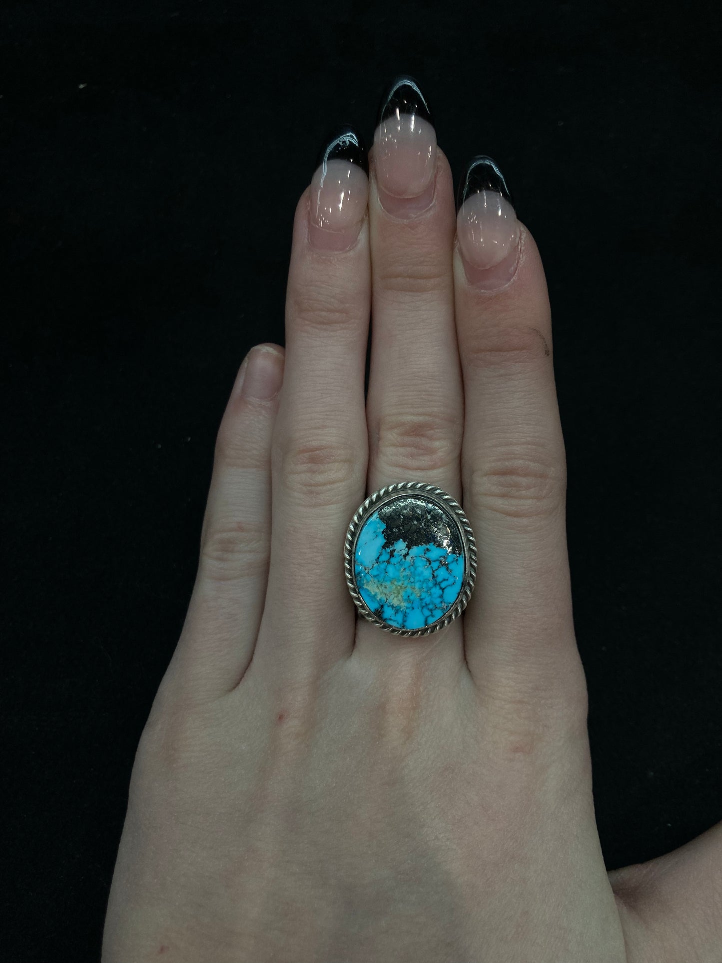 Adjustable Golden Hills Turquoise Ring by John Nelson, Navajo
