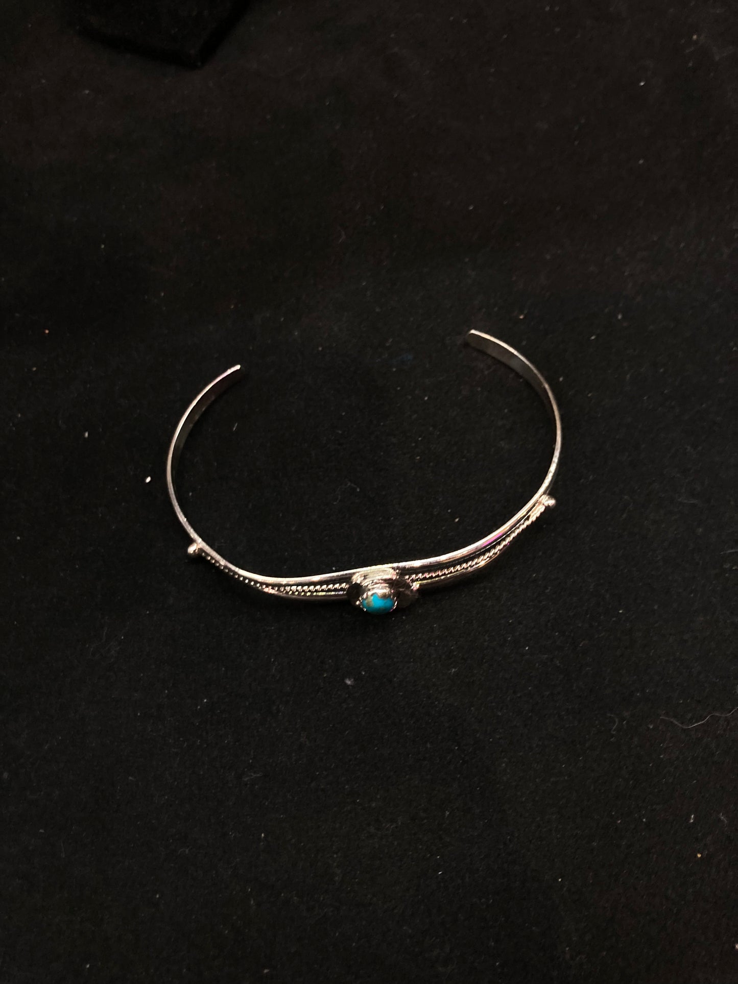 5 3/4”-6 3/4” Turquoise Cuff Bracelet by Judy Largo, Navajo