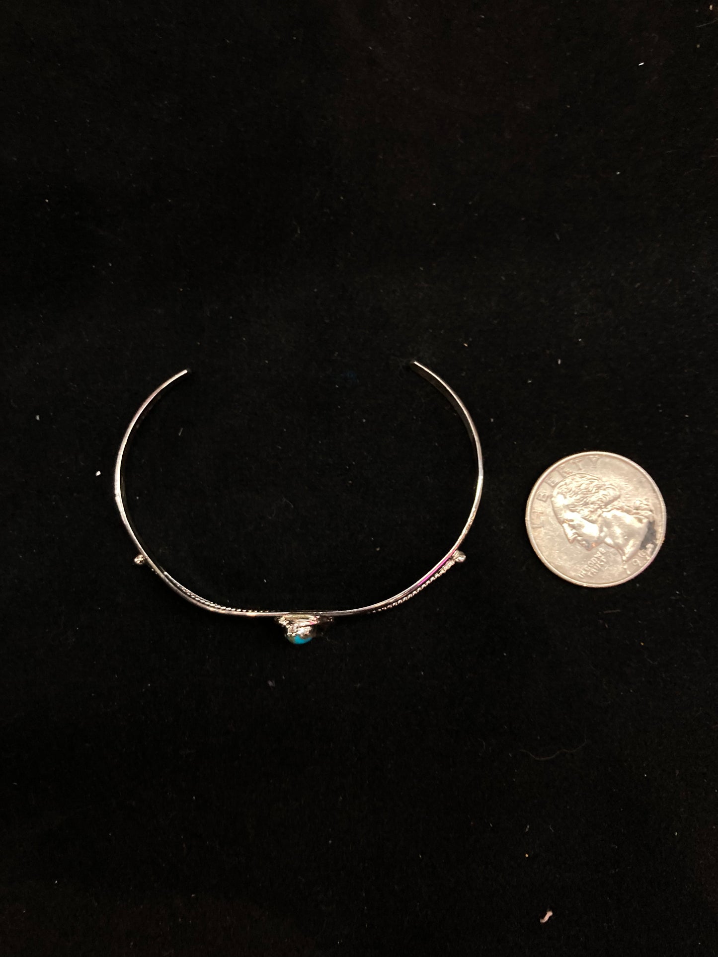 5 3/4”-6 3/4” Turquoise Cuff Bracelet by Judy Largo, Navajo