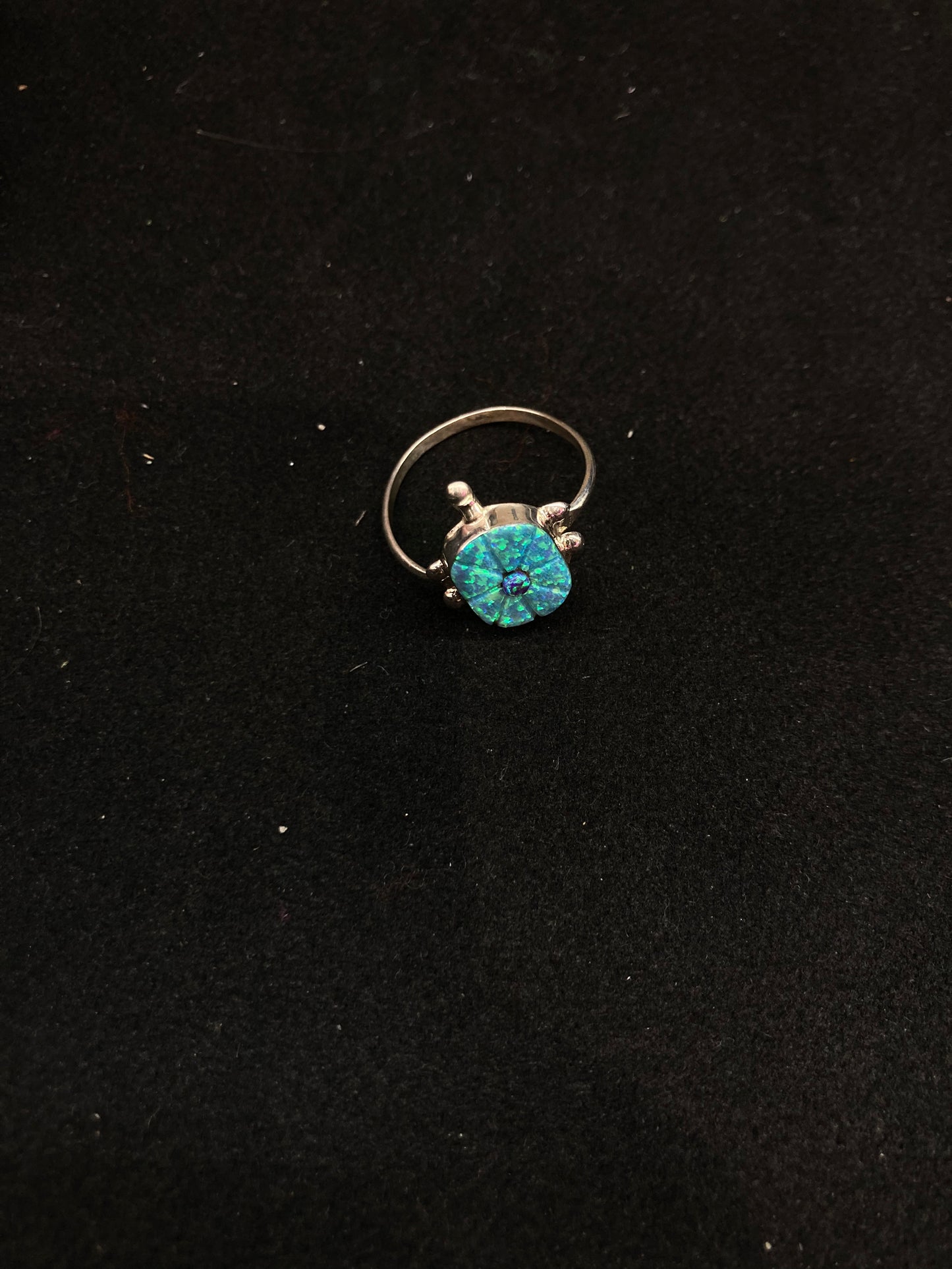 2 Color Opal Ring by Alvina Lamy, Zuni