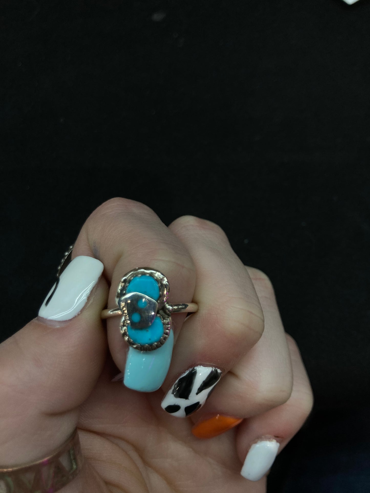 2 Stone Snake Ring