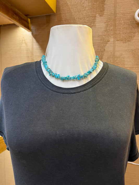 Chunk Turquoise Necklace (16”)