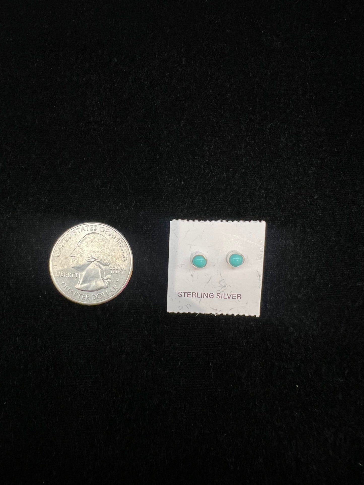 Small Dainty Turquoise Stud Earrings