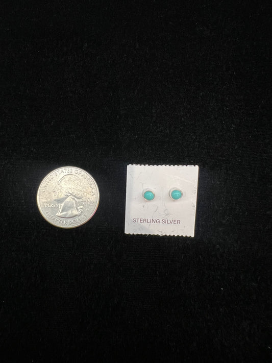 Small Dainty Turquoise Stud Earrings