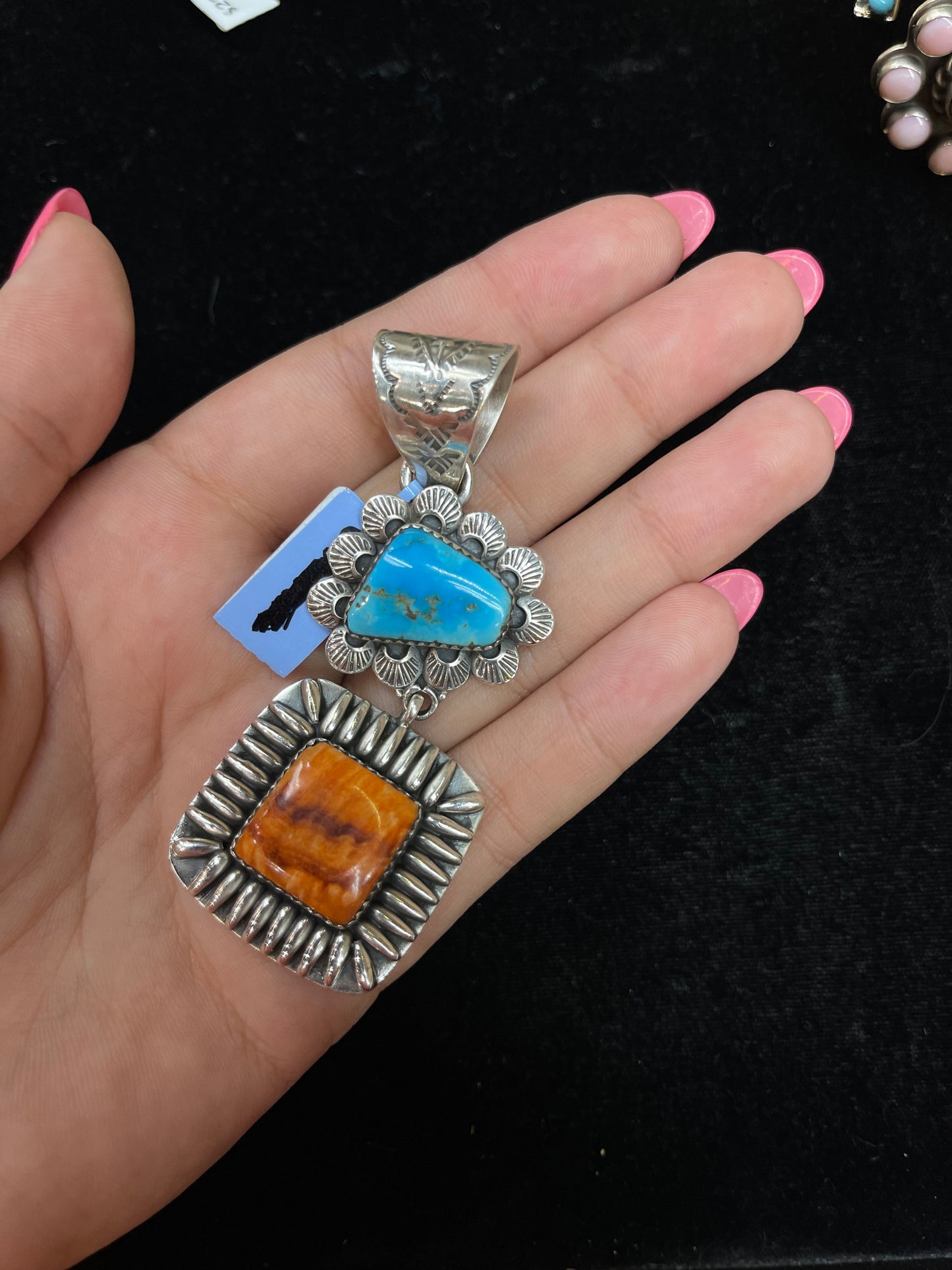 Spiny/ Turquoise Pendant by Zia