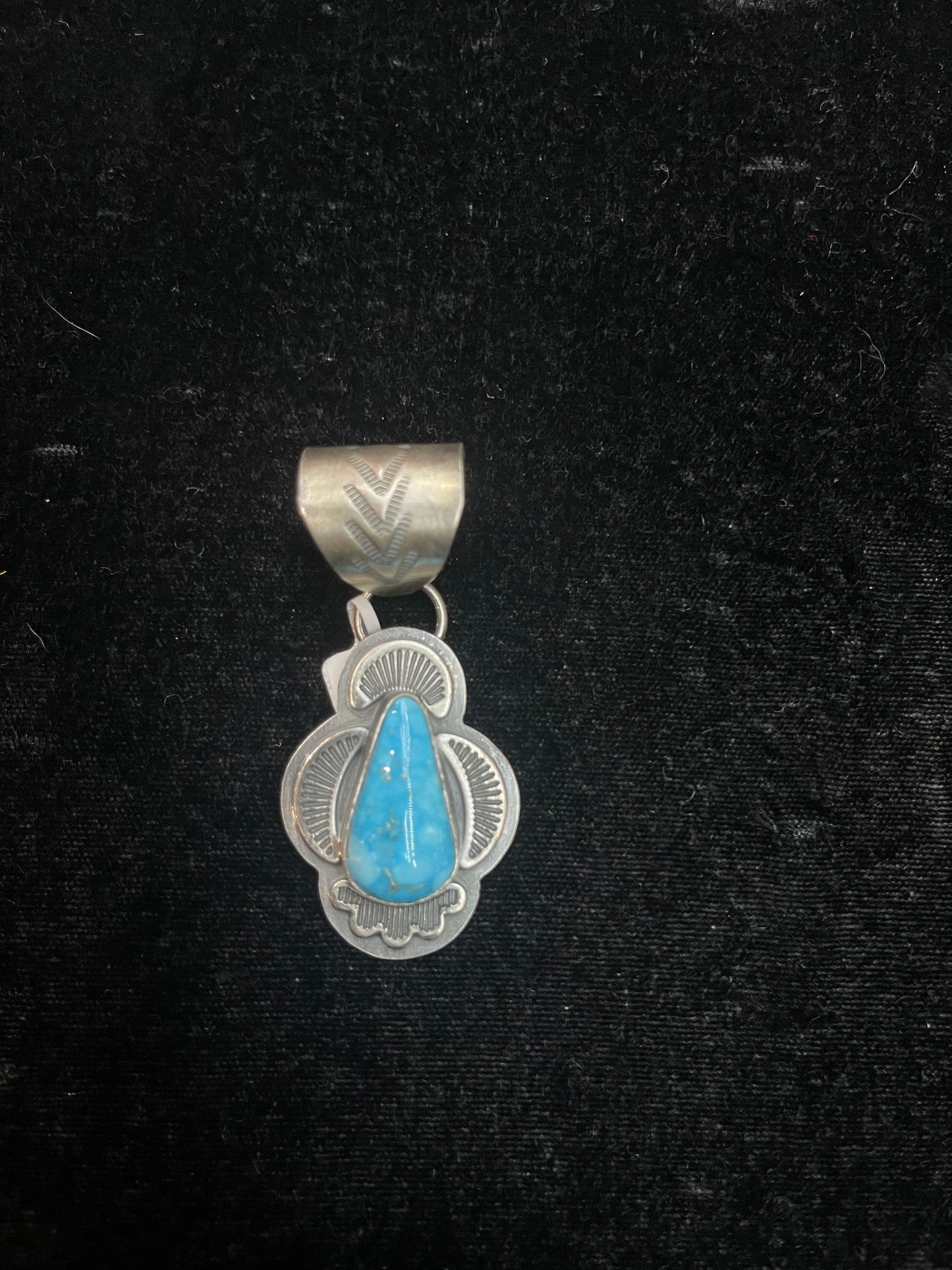 Sonoran Rose Turquoise Pendant 13mm Bale by Zia