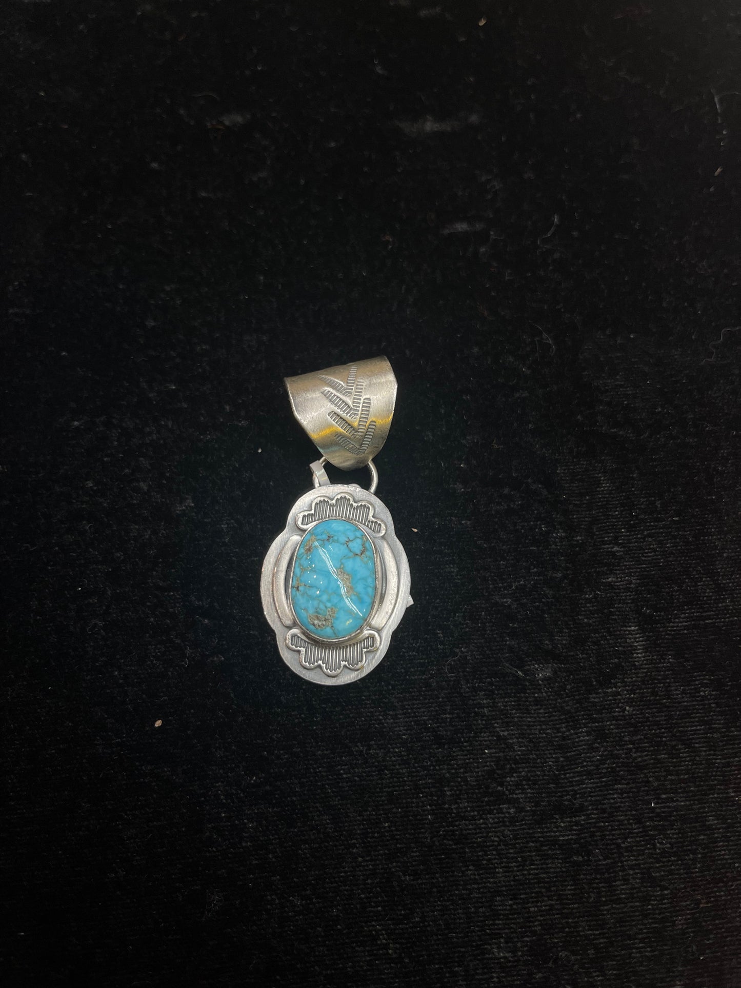 Sonoran Rose Turquoise Pendant by Zia