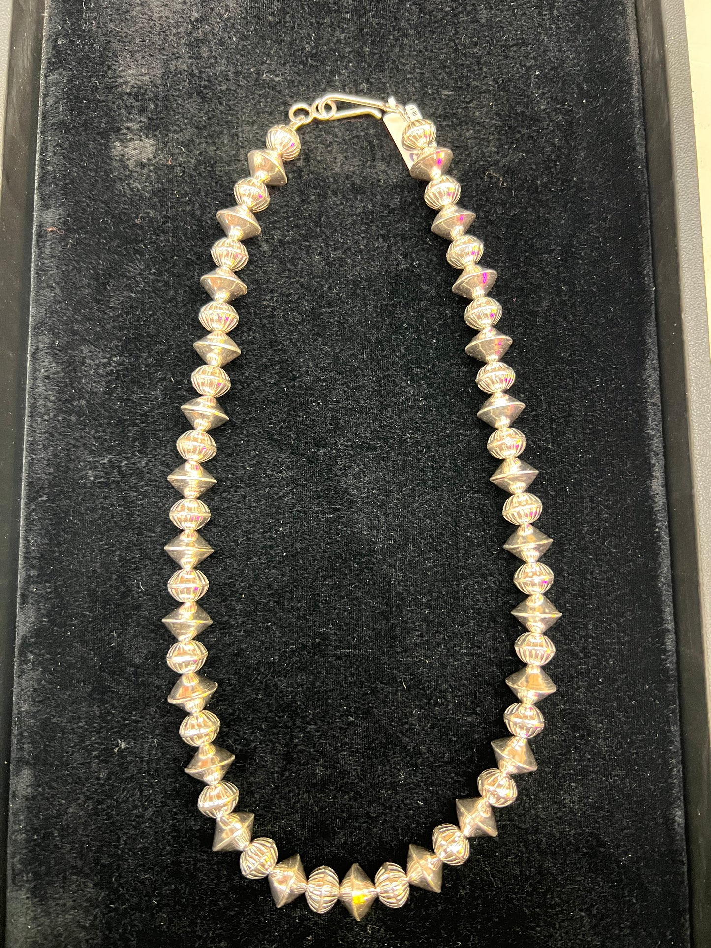 21” 11mm &14mm Handmade Navajo Pearls by Preston Haley, Navajo