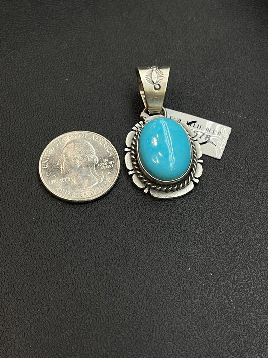 Sleeping Beauty Turquoise Pendant