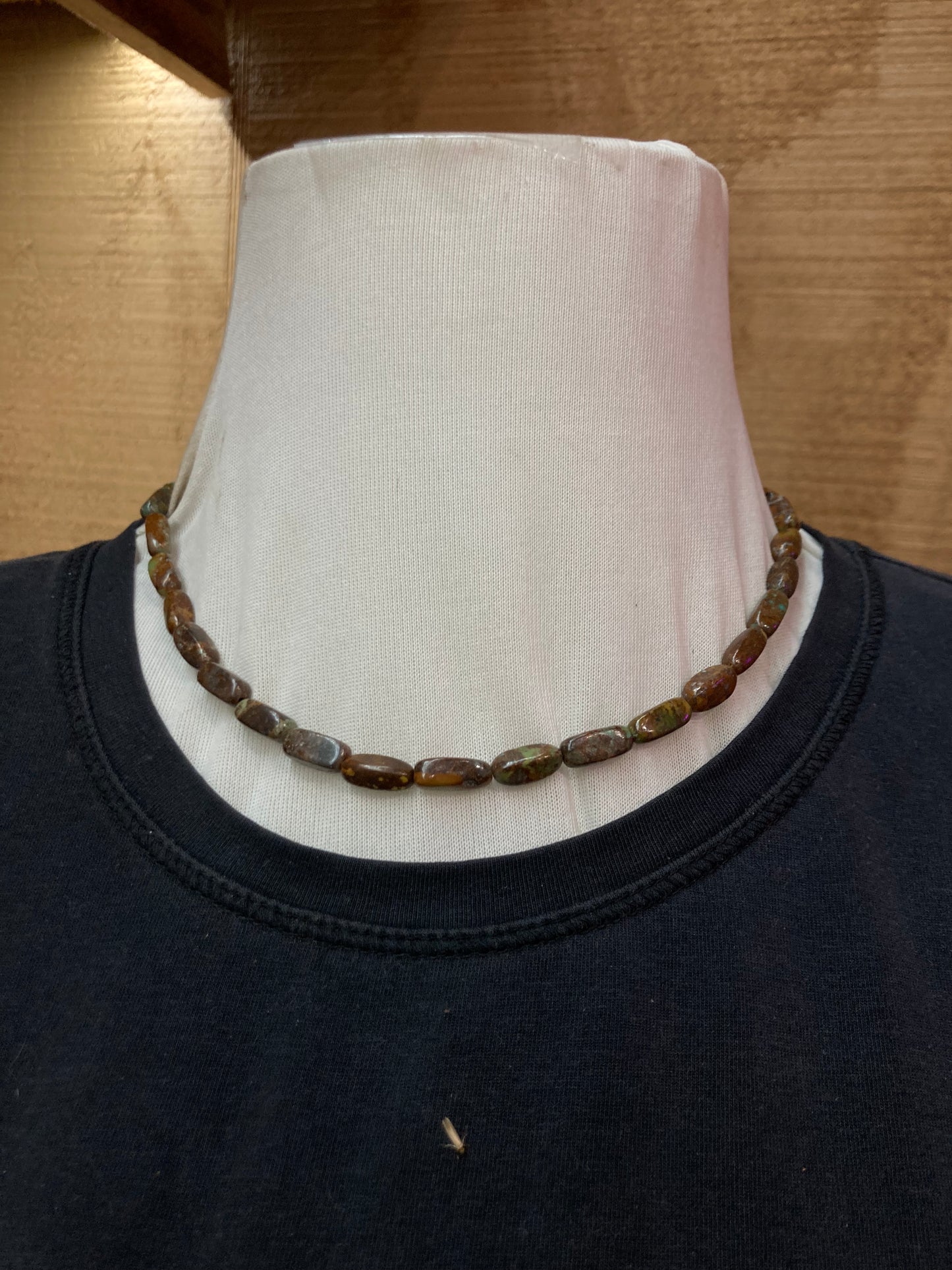 16” Boulder Ribbon Turquoise Necklace