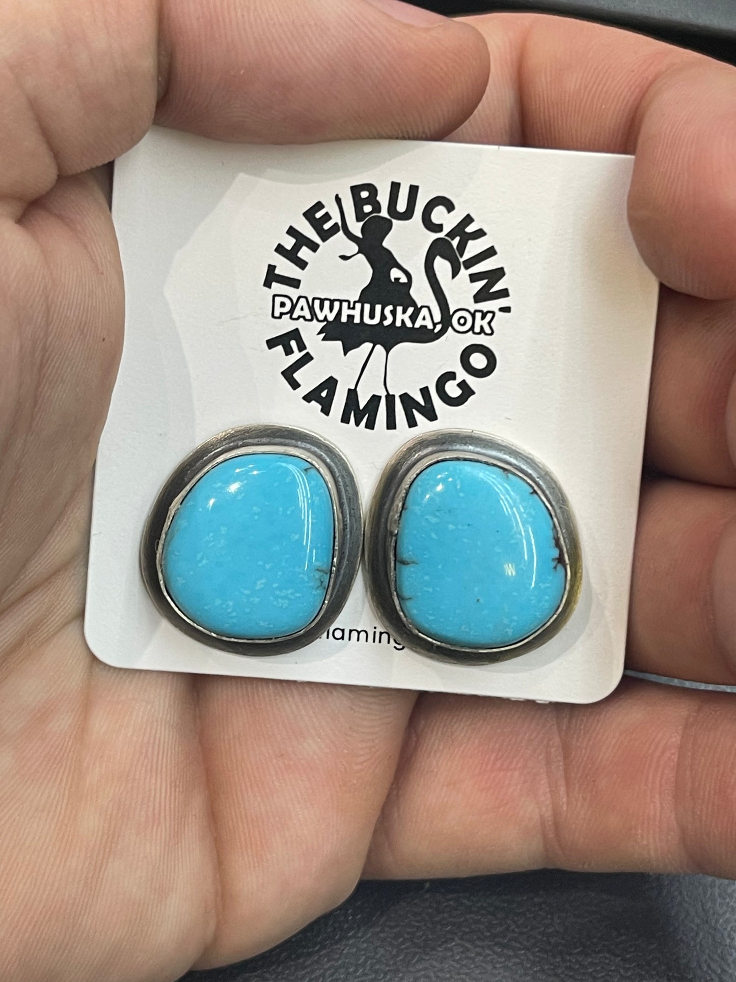 Kingman Turquoise Post Earrings by ZIA