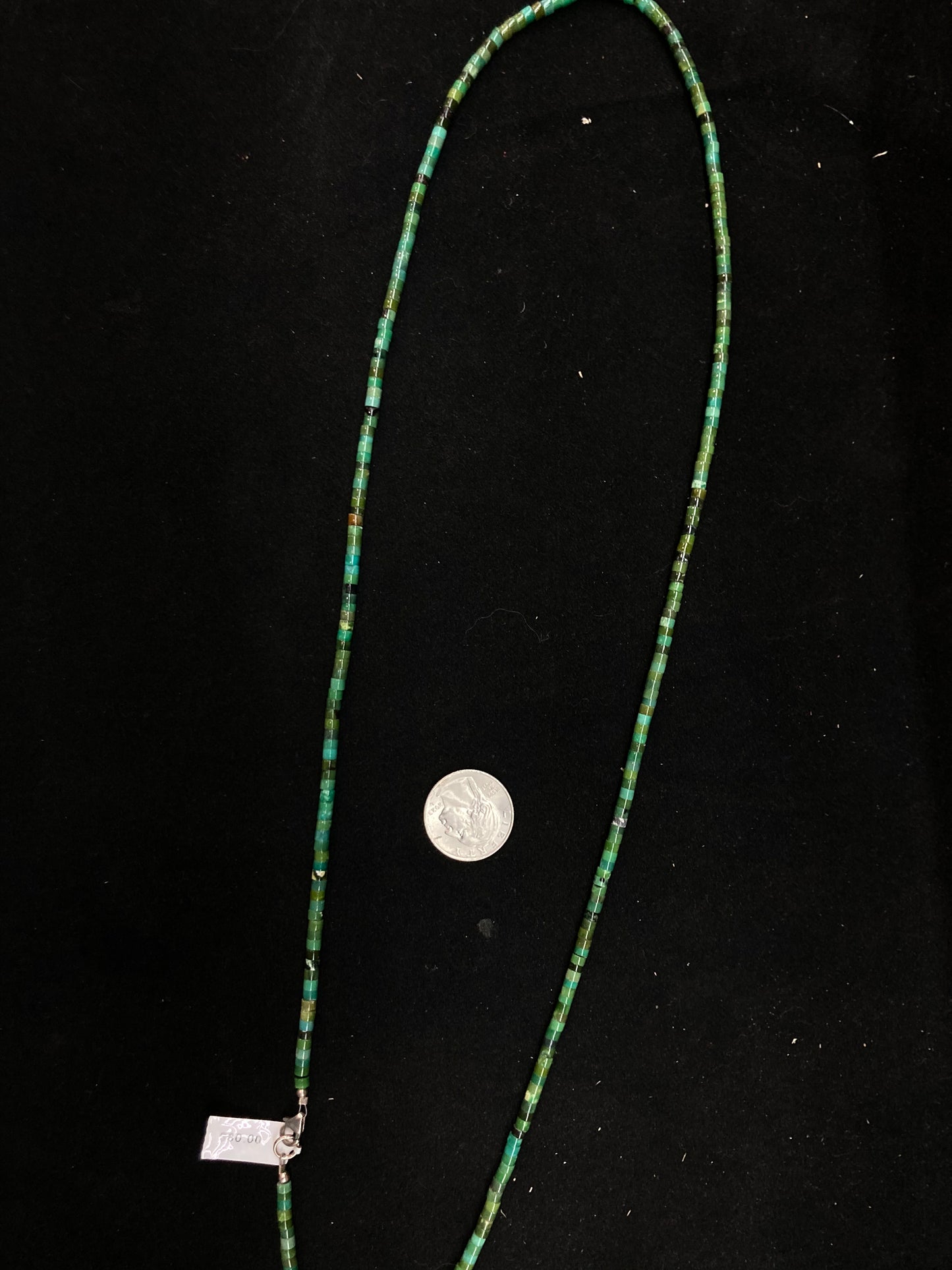 30” Turquoise Heishi Bead Necklace