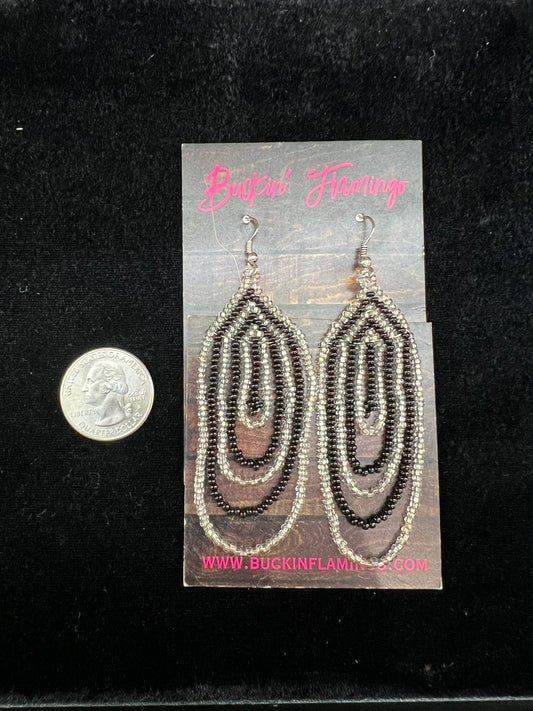 Beaded Dangle Earrings (Hooks are not silver)