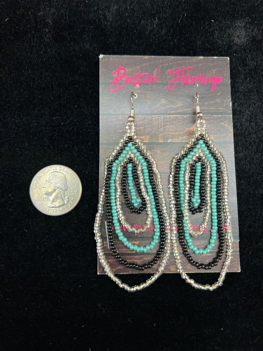 Beaded Dangle Earrings (Hooks are not silver)