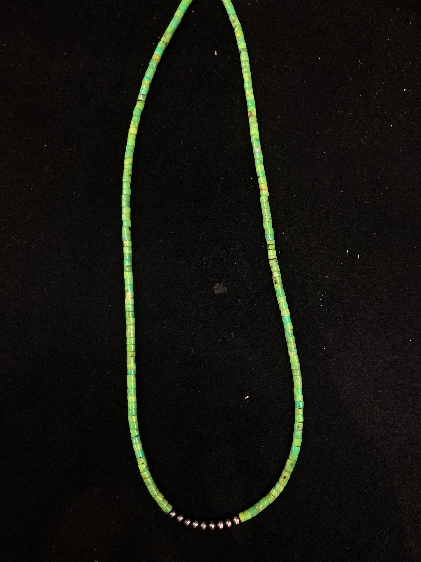 18” Green Turquoise Heishi Bead Necklace