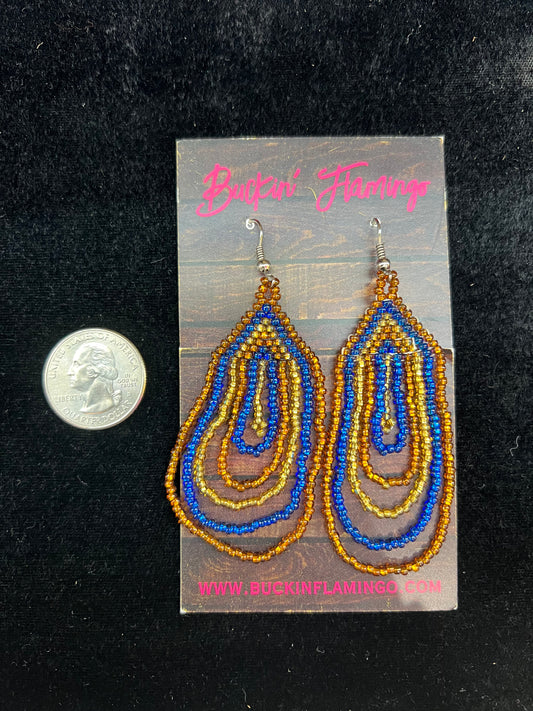 Beaded Dangle Earrings (Hooks are not silver)