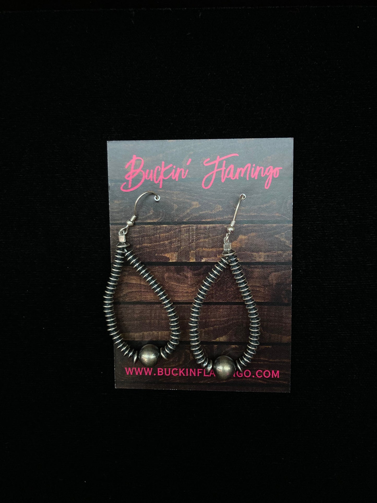 Navajo Saucer Teardrop Dangle Earrings