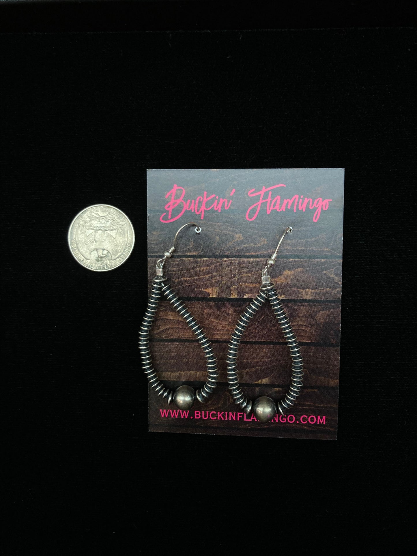 Navajo Saucer Teardrop Dangle Earrings