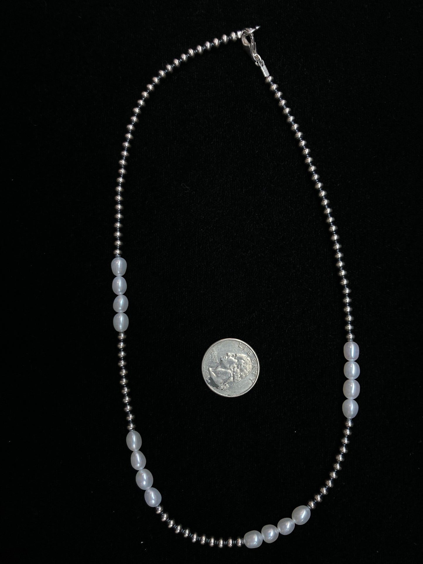 20" 4mm Navajo Pearl Necklace with Freshwater Pearls