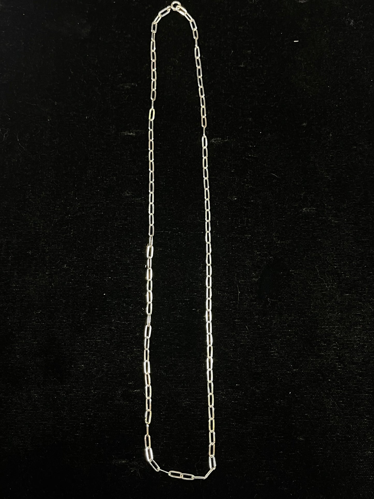 18” Sterling Silver Paperclip Necklace