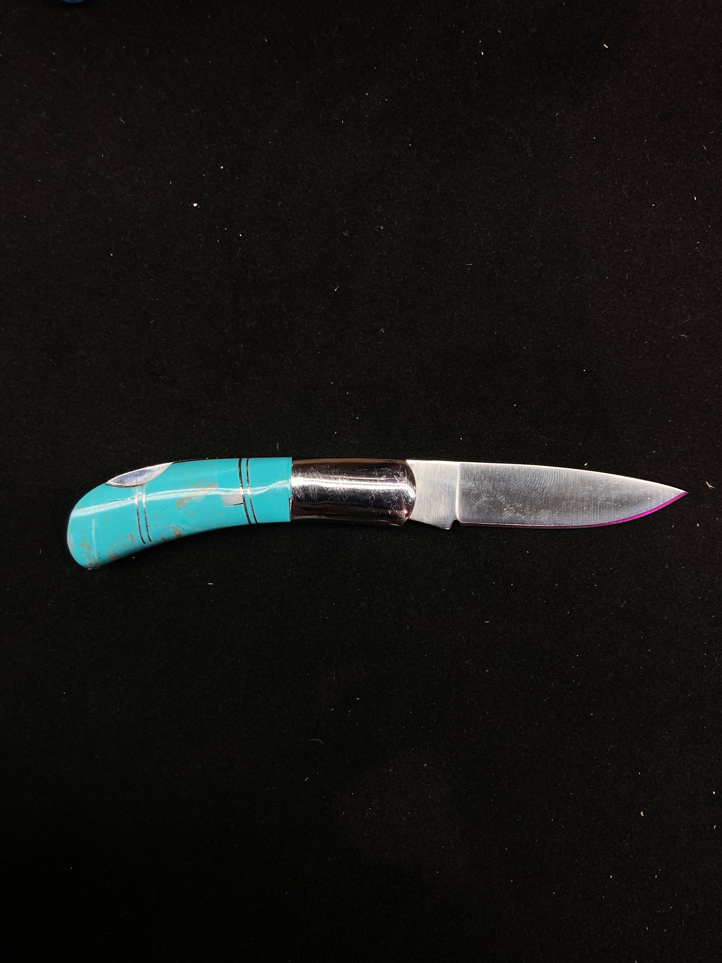 Inlay Turquoise Pocket Knife