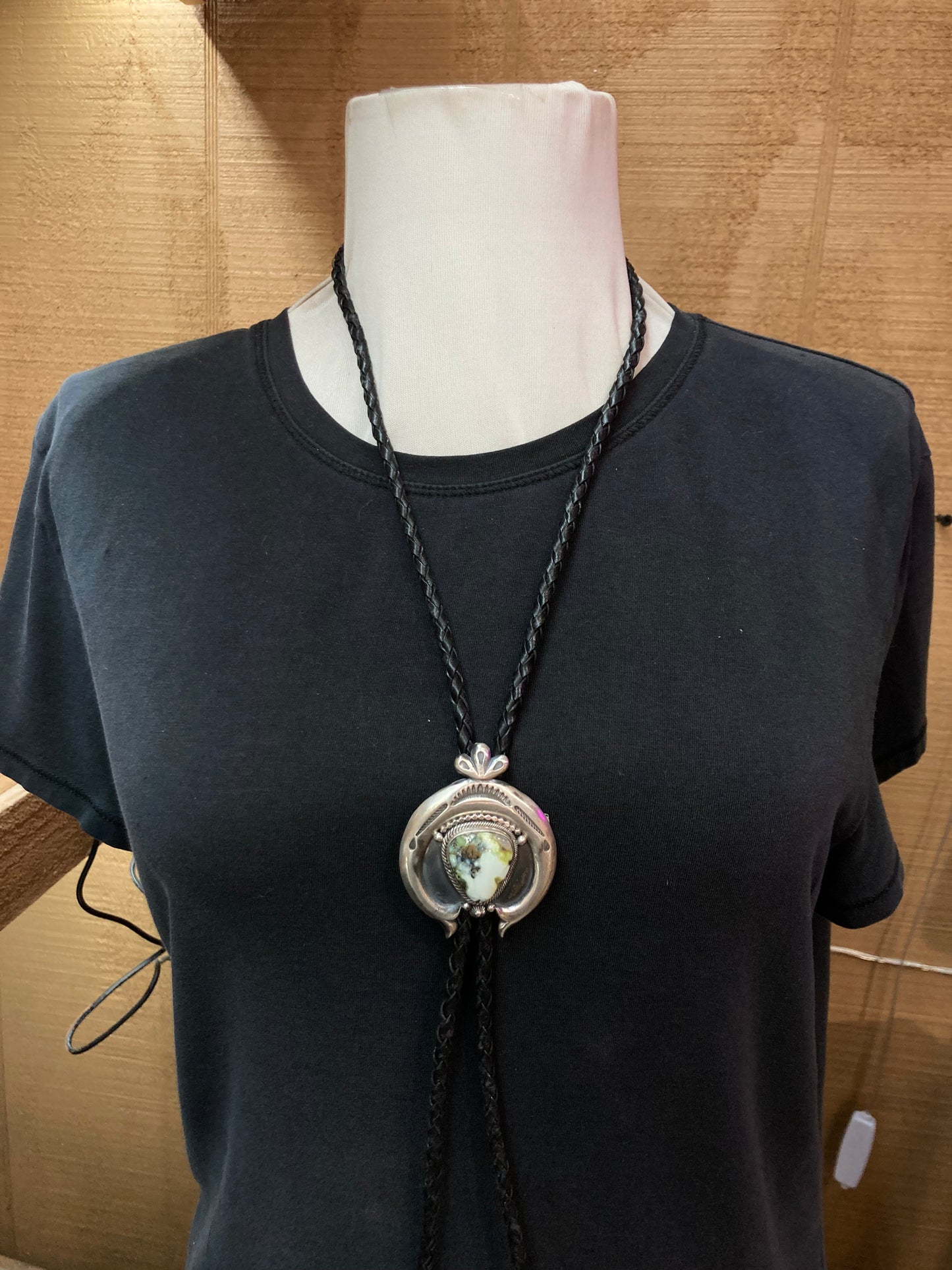 Palomino Turquoise Bolo Tie by Derrick Gordon, Navajo