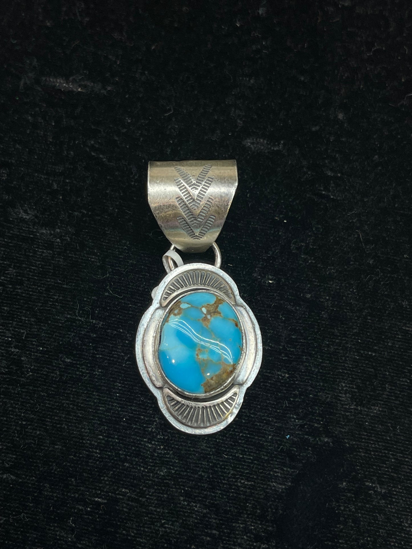 Sterling Silver Pendant with Egyptian Turquoise by Zia