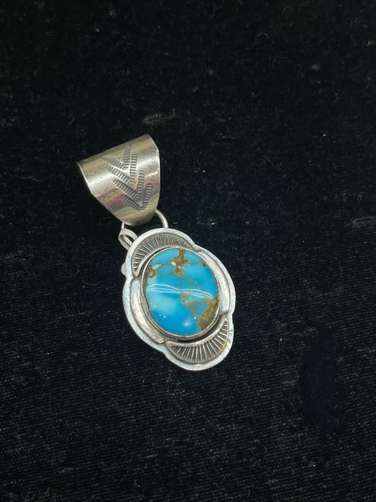 Sterling Silver Pendant with Egyptian Turquoise by Zia