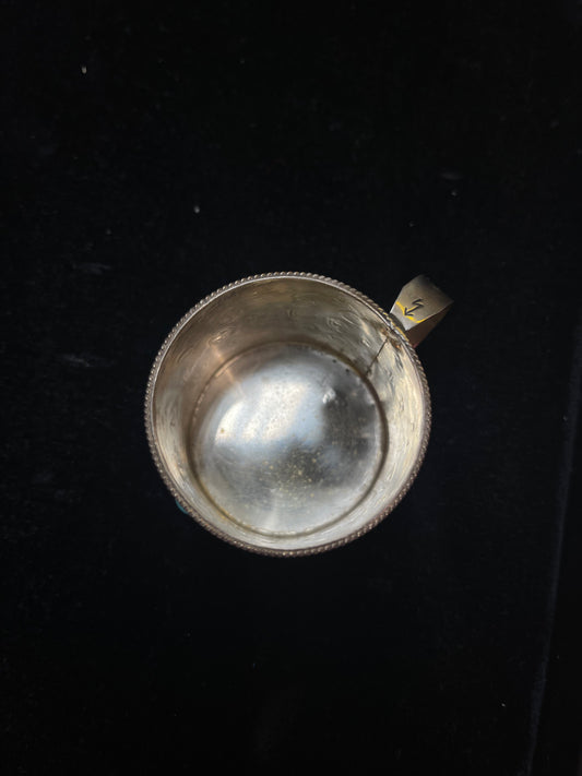 Sterling Silver and Turquoise Stamped Espresso Mug