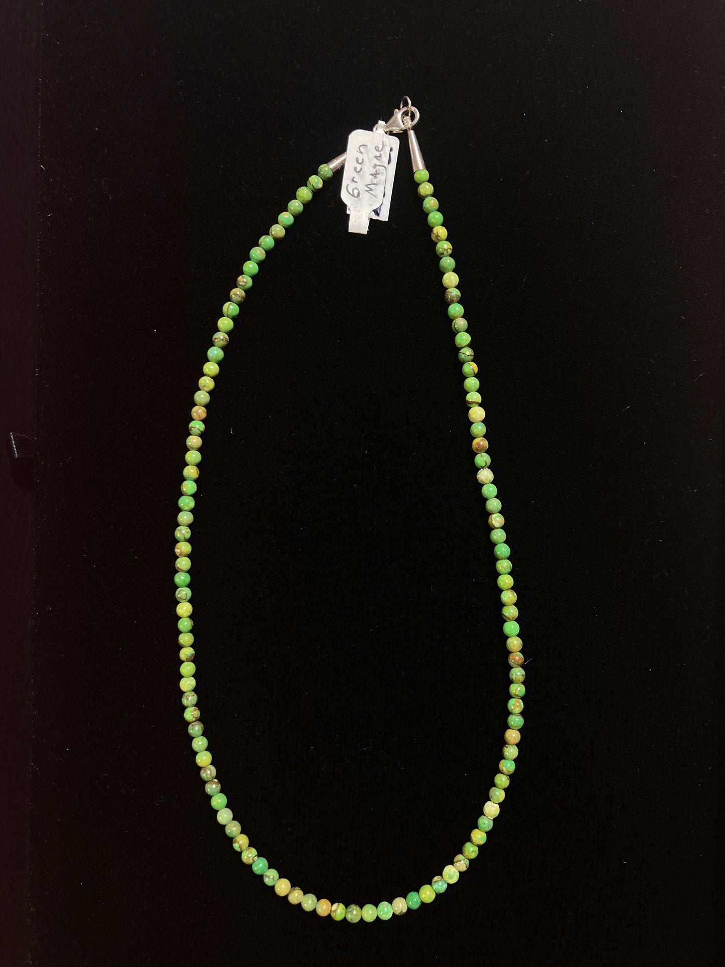 20” Lime Green Turquoise Beaded Necklace