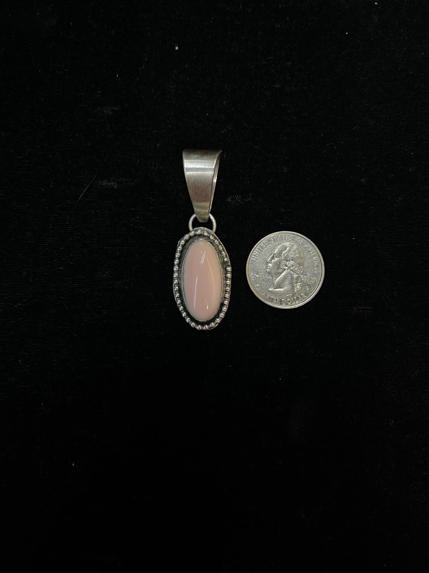 Pink Conch Shell Pendant 8mm bale