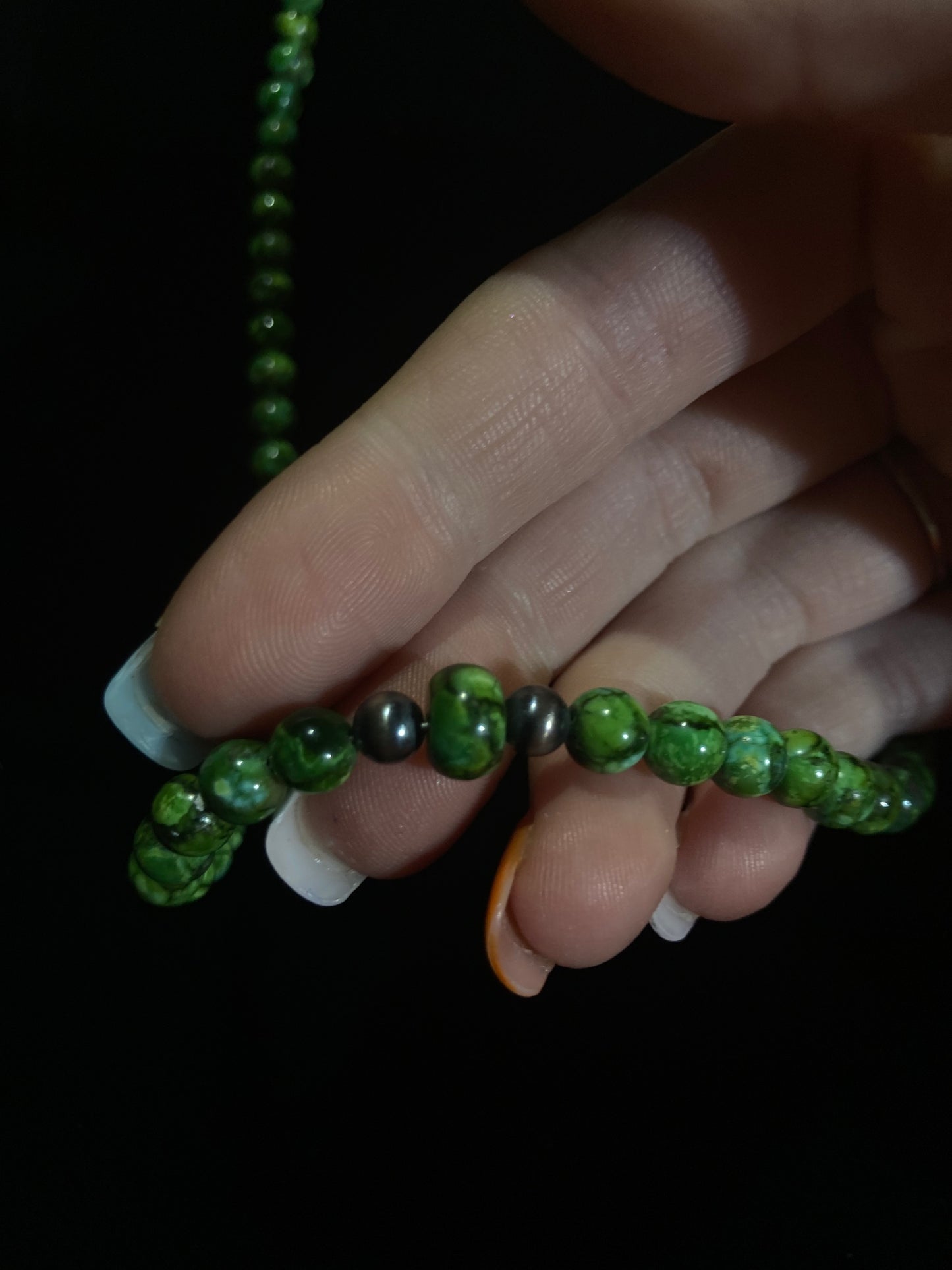 18” Sonoran Gold Turquoise Necklace with Navajo Pearls