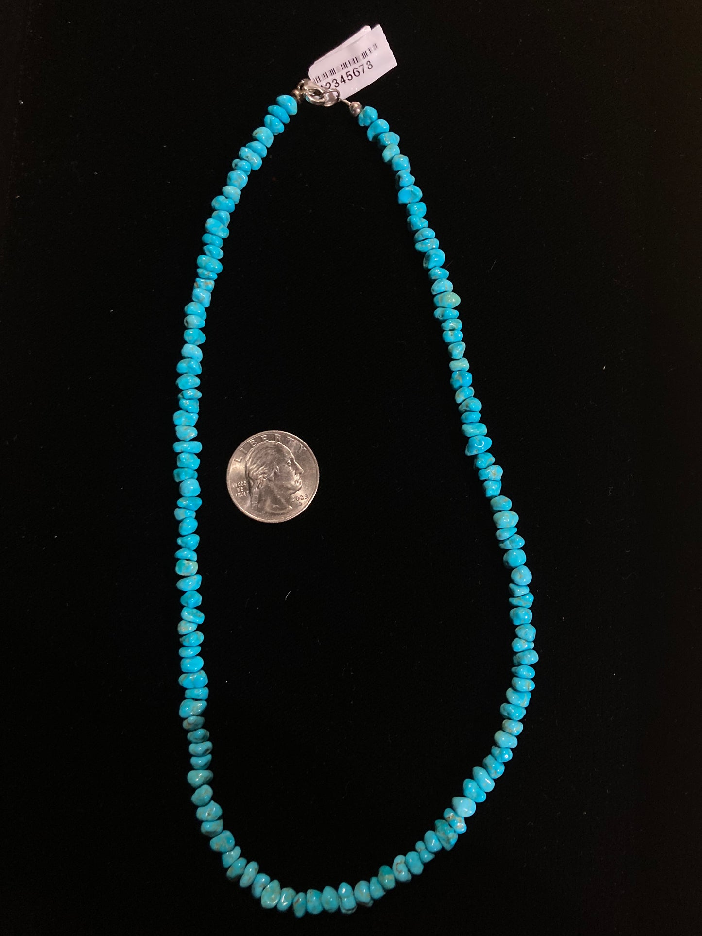 18” Sleeping Beauty Turquoise Nugget Necklace