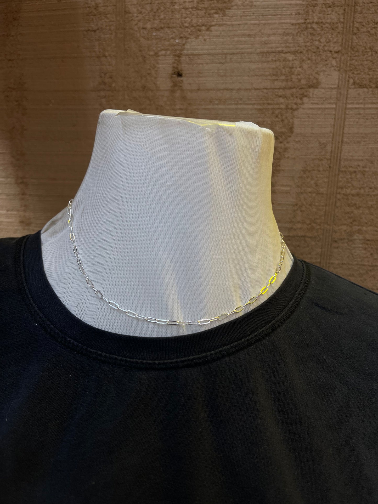 16” Sterling Silver Paper Clip Chain