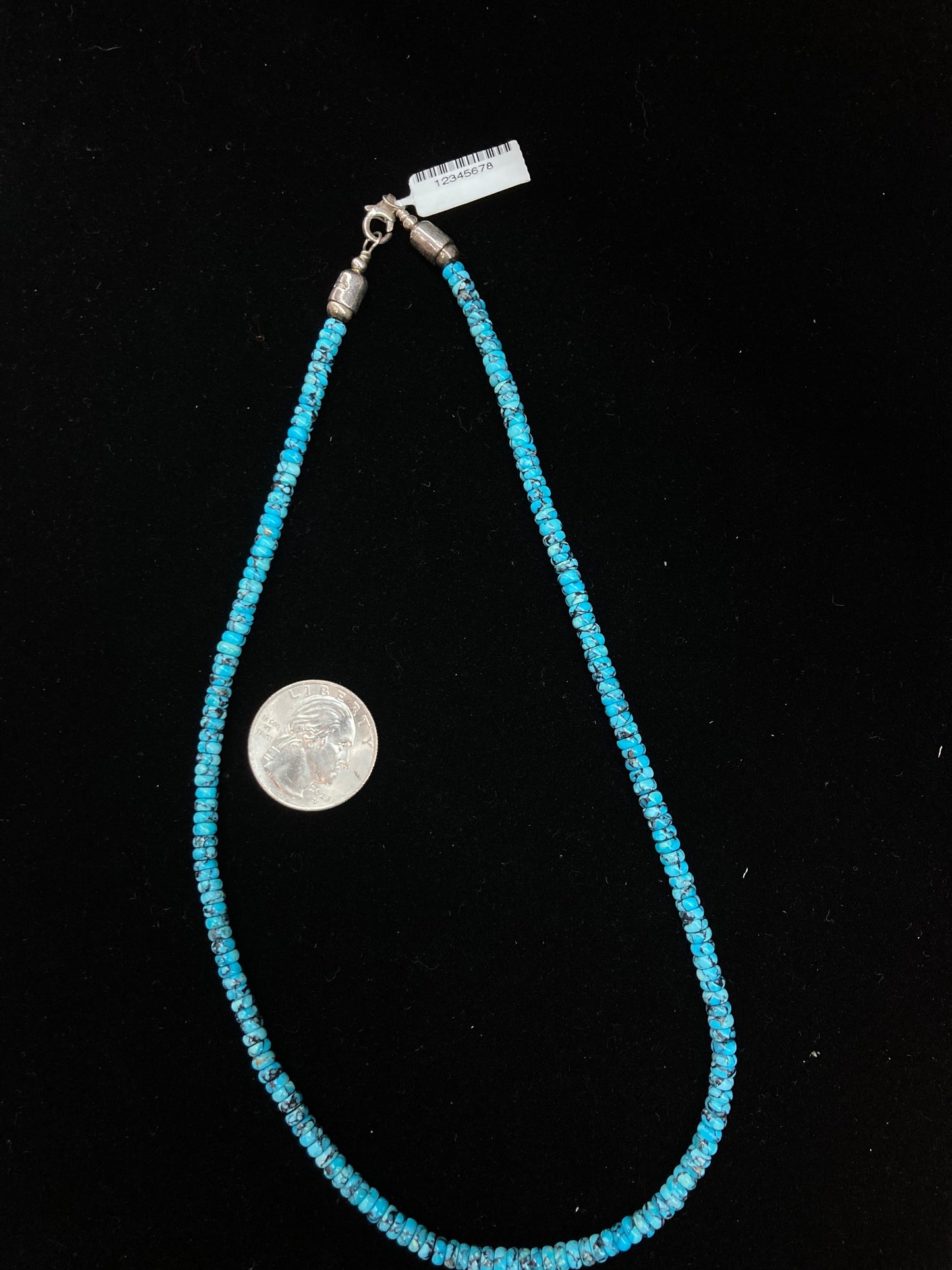 18" Egyptian Turquoise Beaded Necklace