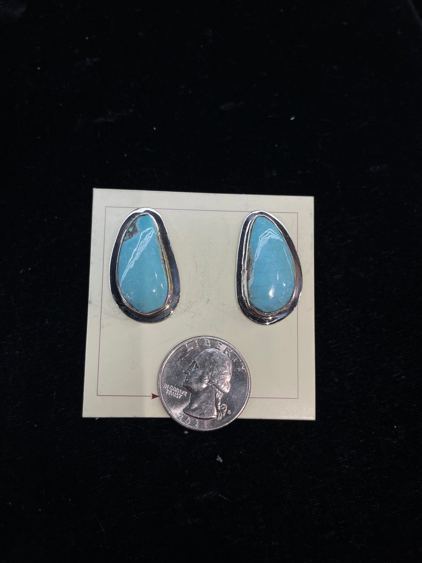 High Grade Turquoise Earrings by Marie Jackson