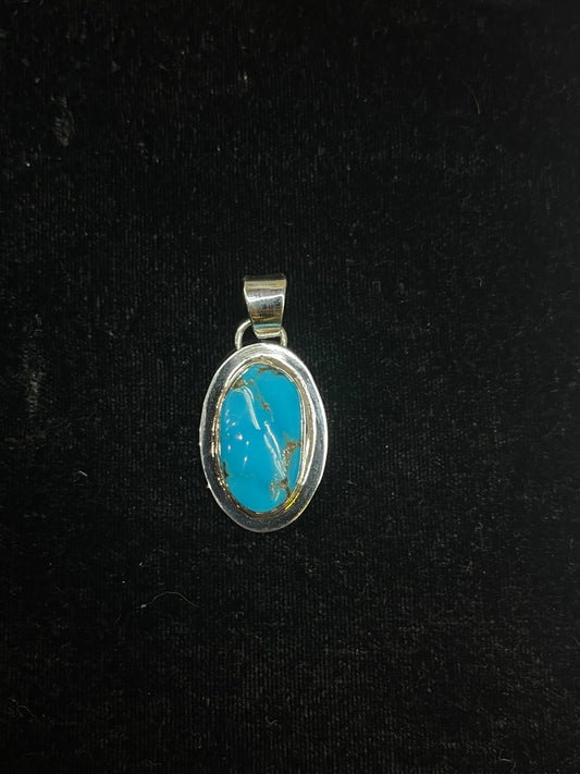 Kingman Turquoise Pendant with 6mm Bale by Marie Jackson