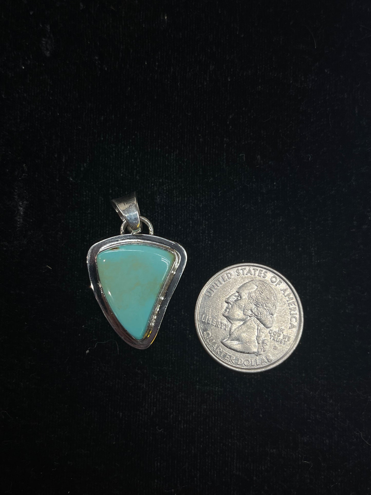 Kingman Turquoise Pendant with 6mm Bale by Marie Jackson