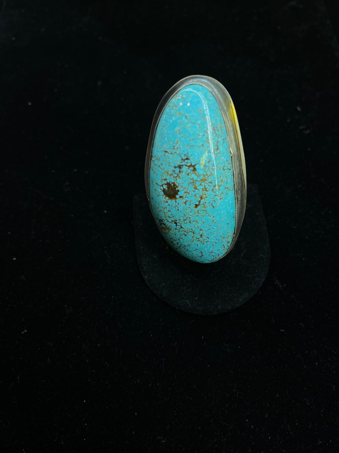 Adjustable Heavy Kingman Turquoise Ring By, Zia