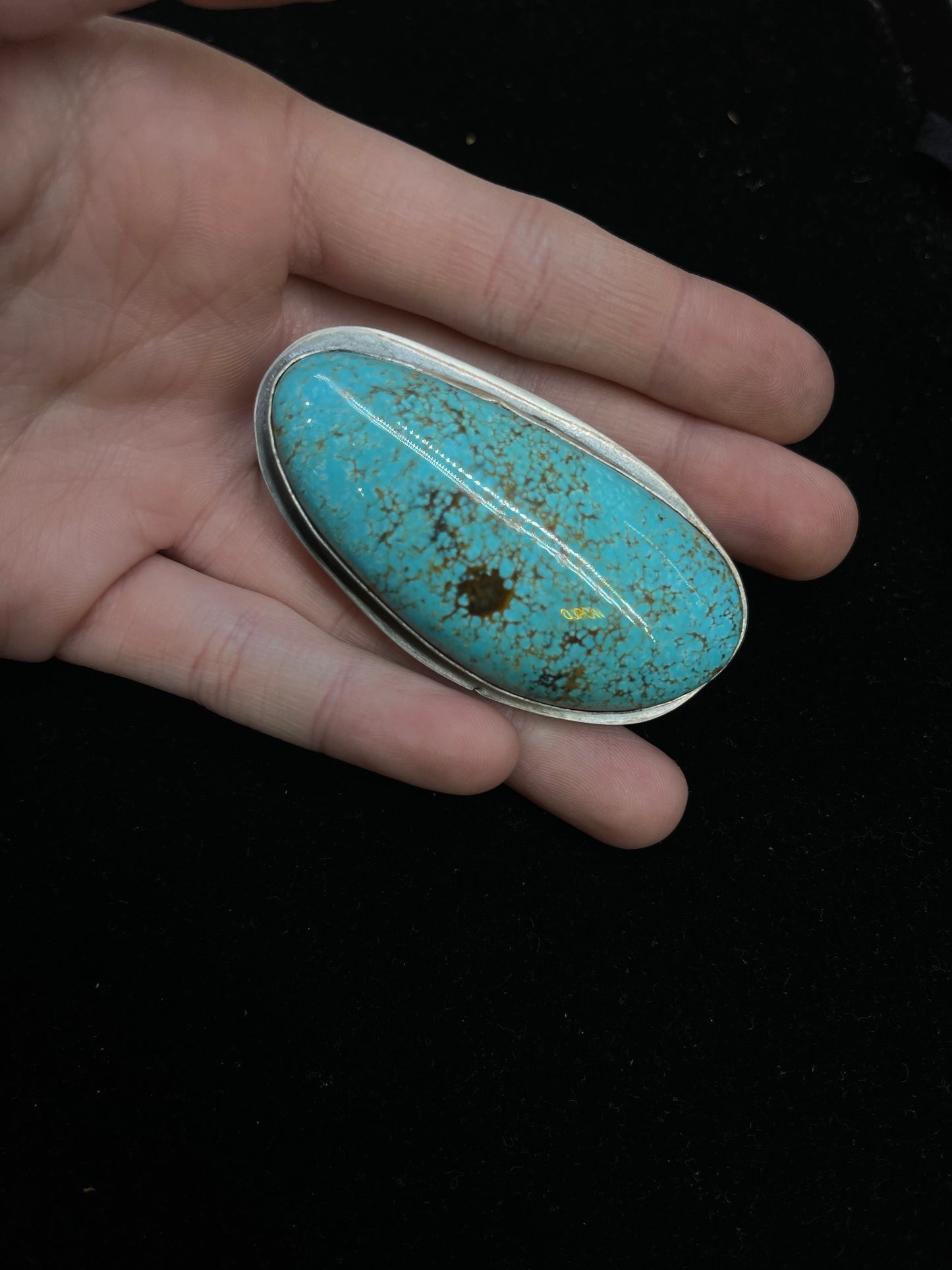 Adjustable Heavy Kingman Turquoise Ring By, Zia