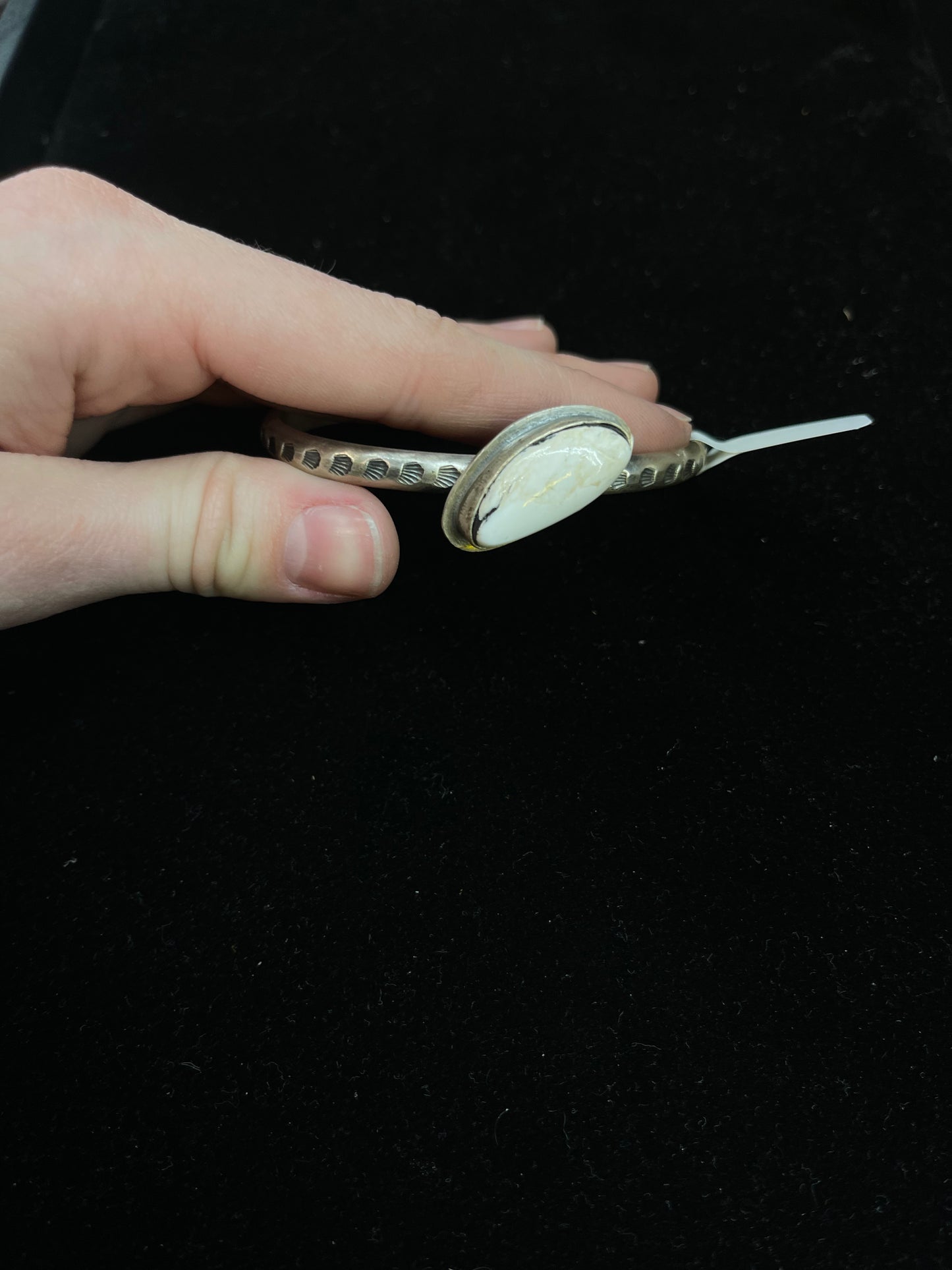 6 1/2"-7 1/2" White Buffalo Cuff Bracelet