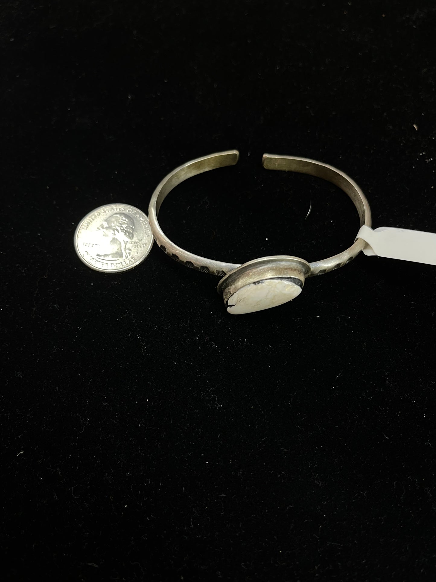 6 1/2"-7 1/2" White Buffalo Cuff Bracelet