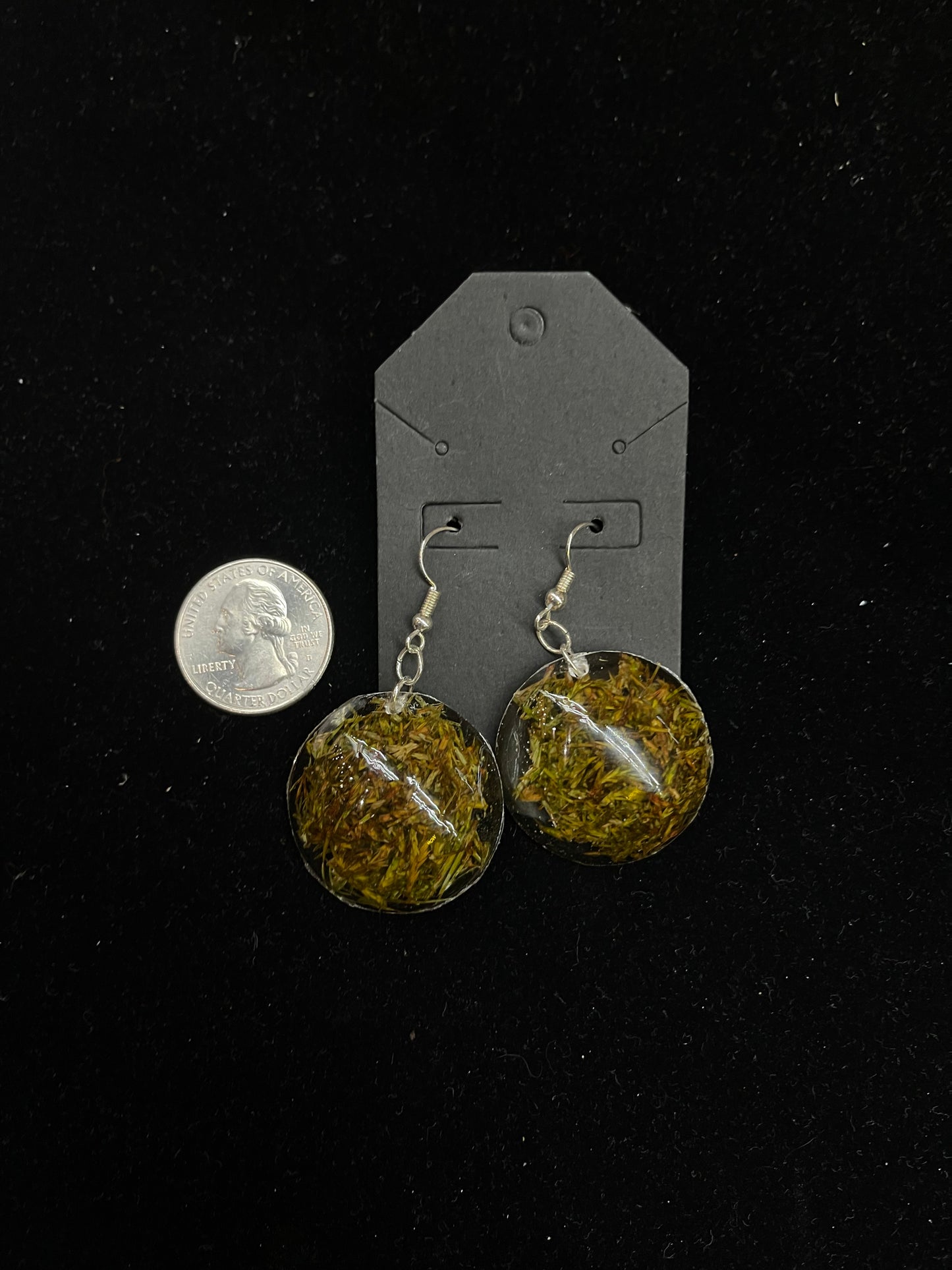 Sweet Grass Resin Dangle Earrings