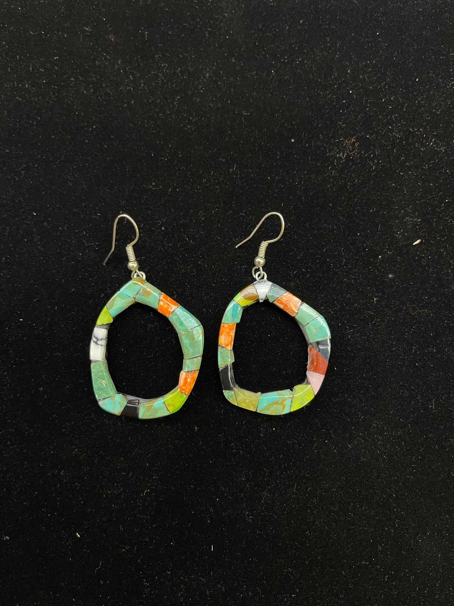 Inlay Dangle Earrings