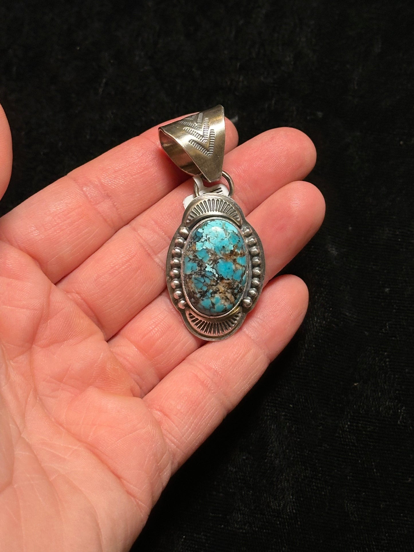 Kingman Turquoise Pendant by Zia