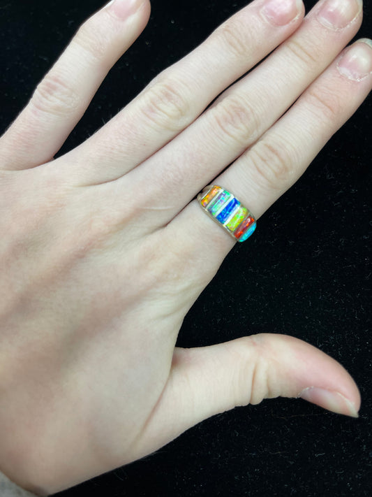Rainbow Opal Ring By Zuni