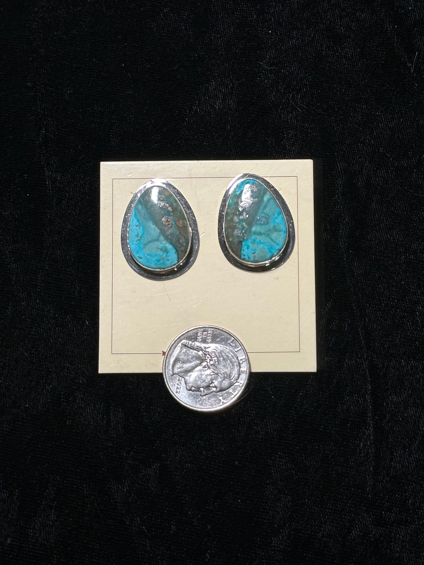 Kingman Turquoise Earrings by Marie Jackson